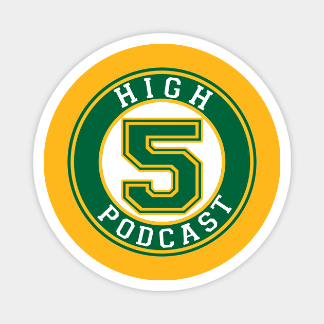 High 5 Green Logo Magnet by HighFivesPunkRockPodcast